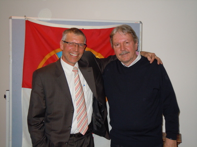 Frank-Urs Müller (links) übermimmt von Peter Wüthrich die Präsidentschaft für die nächsten zwei Jahre.