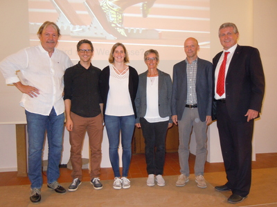  (v.l.) Peter Wüthrich, Panathlonclub Solothurn; Reto Held, Melanie Mathys, Silvia Aerni, Dany Ryser und Walter Mengisen.